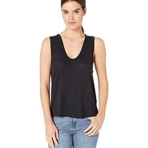 Free People Take the Plunge Black Tank Top